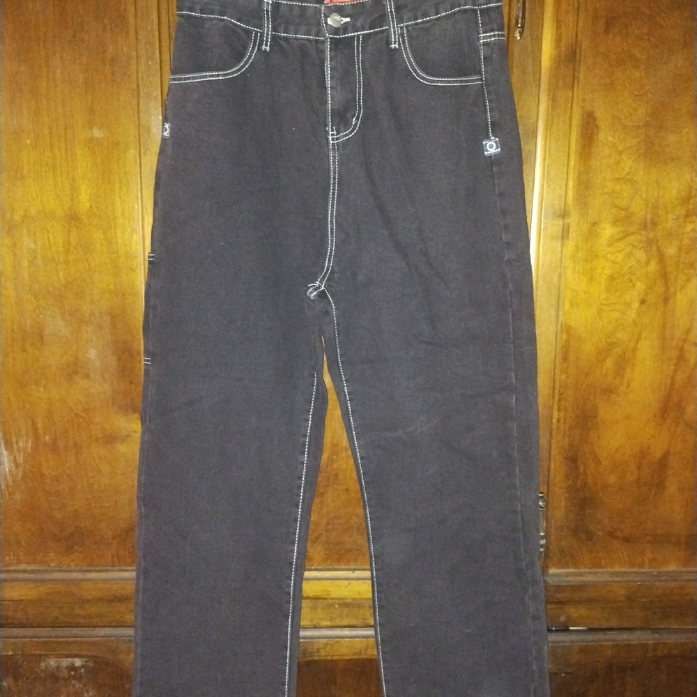 JNCO Men's Dark Gray Relaxed Jeans
